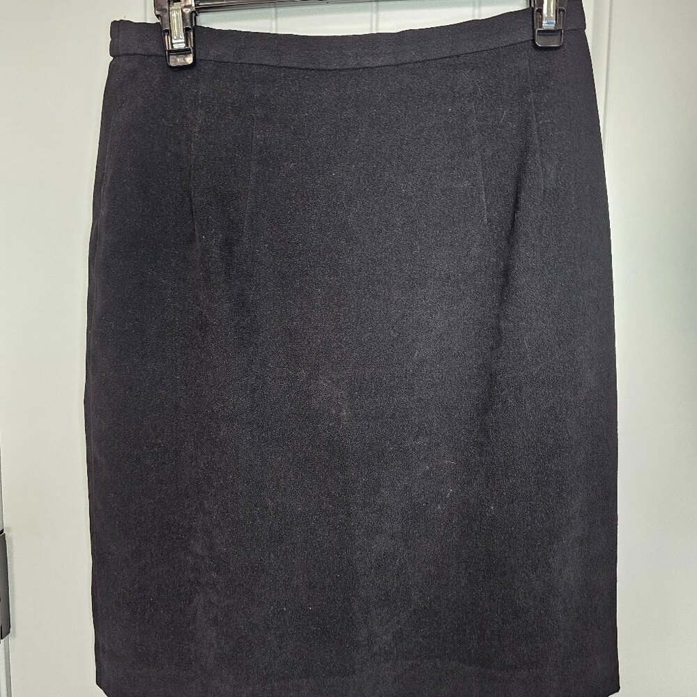 Donna Morgan Petites black faux suede pencil skirt SZ S